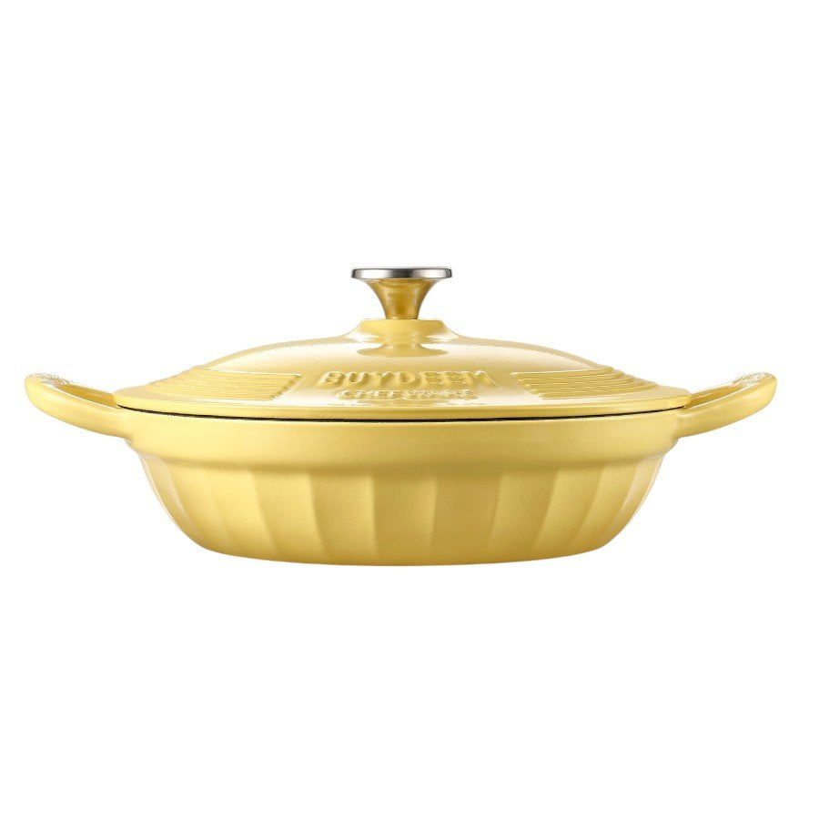 BUYDEEM Emaliowane naczynie żeliwne 3,3L, CP581, Mellow Yellow-1