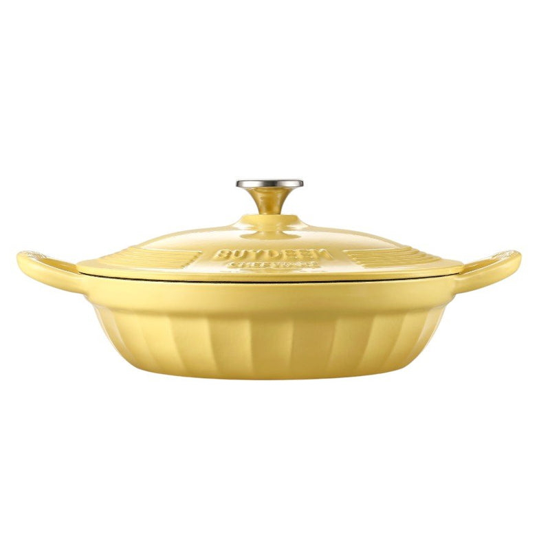 BUYDEEM Emaliowane naczynie żeliwne 3,3L, CP581, Mellow Yellow-1