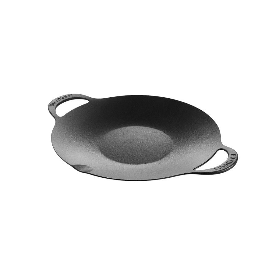 BUYDEEM Aluminiowa taca do grilowania i smażenia 36 cm, CP101, Black-2