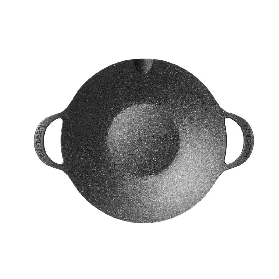BUYDEEM Aluminiowa taca do grilowania i smażenia 36 cm, CP101, Black-4