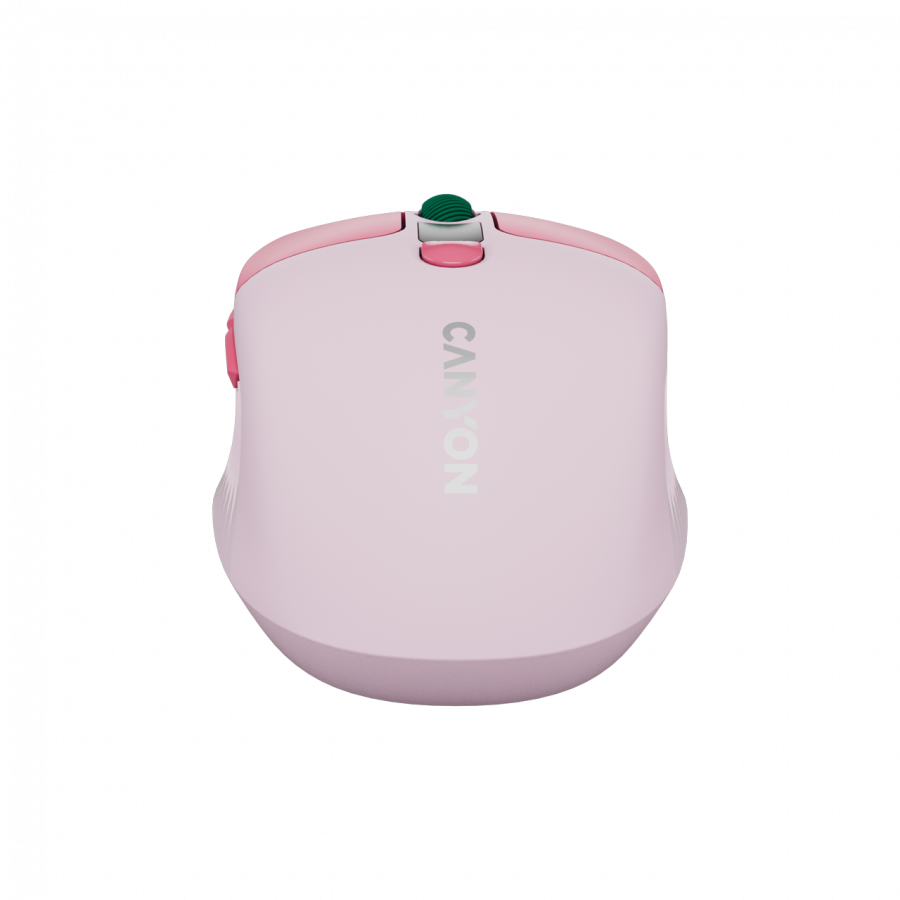 CANYON Mysz bezprzewodowa MW-26 LCD Cicha Dwa Tryby Różowa