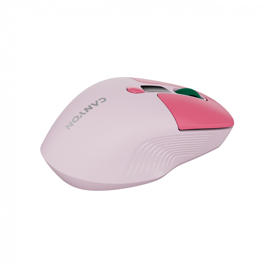 CANYON Mysz bezprzewodowa MW-26 LCD Cicha Dwa Tryby Różowa