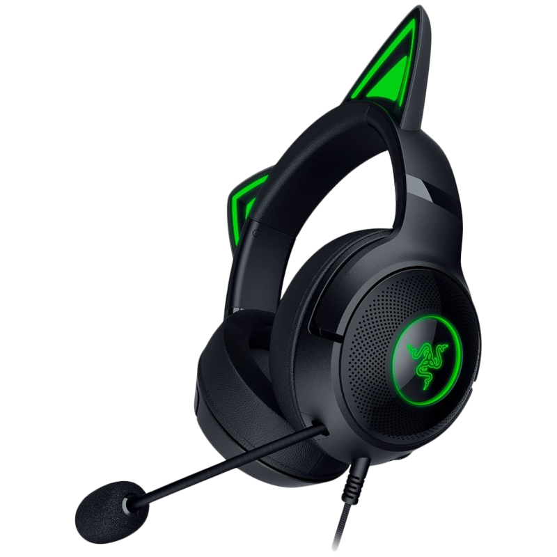 RAZER Słuchawki Gamingowe Kraken Kitty V2, Czarne