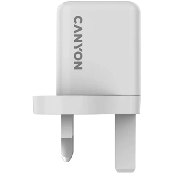 CANYON Ładowarka sieciowa CU20AC GaN 20W 1xPD 1xQC UK Biała