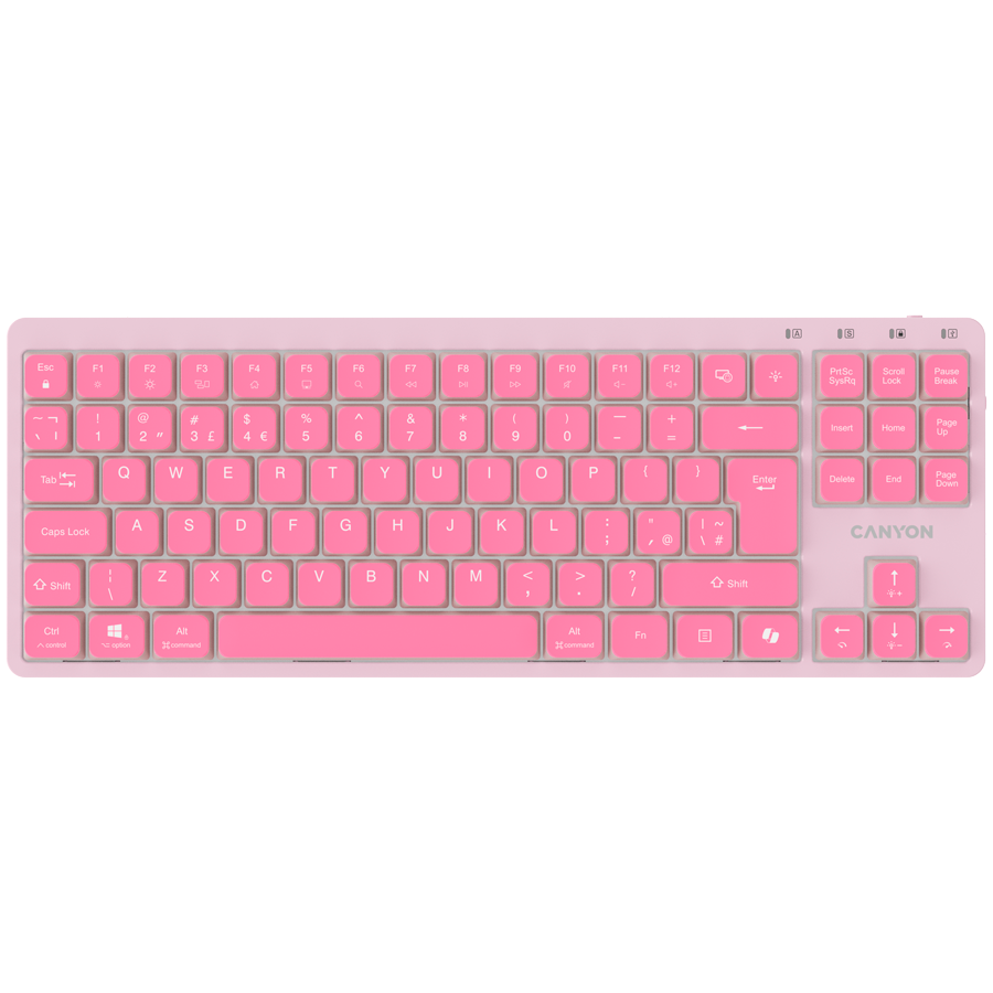 CANYON Keyboard OnType 10 Low Profile EN Wired Pink-1