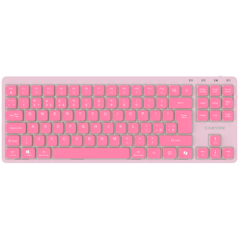 CANYON Keyboard OnType 10 Low Profile EN Wired Pink-1