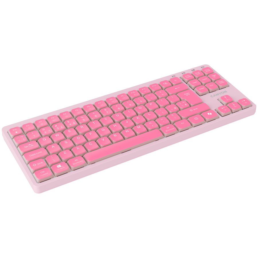 CANYON Keyboard OnType 10 Low Profile EN Wired Pink-3