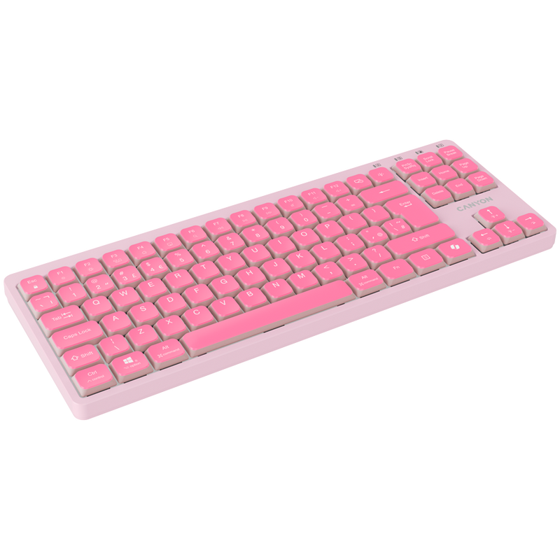 CANYON Keyboard OnType 10 Low Profile EN Wired Pink-3