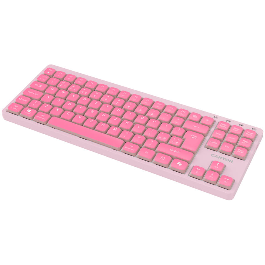 CANYON Keyboard OnType 10 Low Profile EN Wired Pink-4