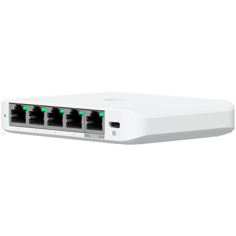 UBIQUITI UniFi Switch Flex, 5 port, (4) 2.5 GbE, (1) 2.5 GbE PoE-1