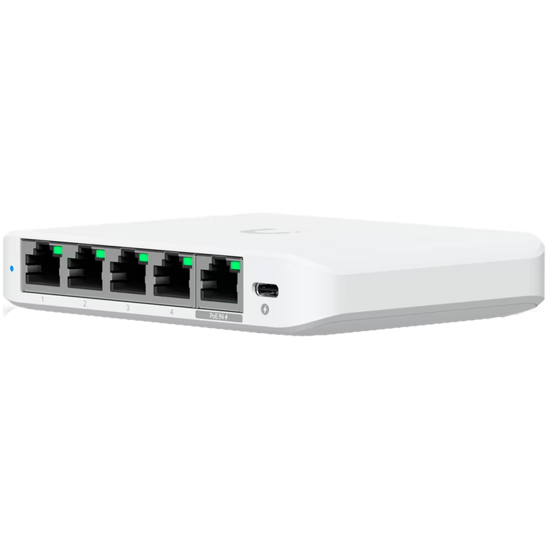 UBIQUITI UniFi Switch Flex, 5 port, (4) 2.5 GbE, (1) 2.5 GbE PoE-1