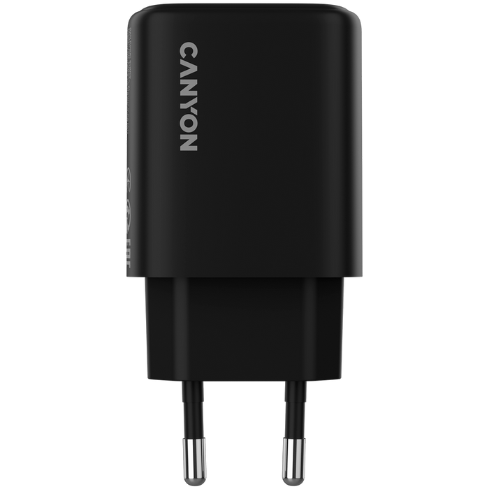 CANYON Ładowarka sieciowa OnCharge 200 20W 1xPD 1xQC EU Czarna