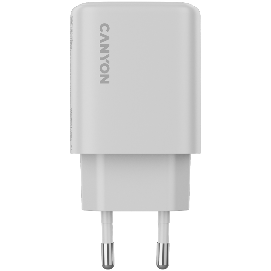 CANYON Ładowarka sieciowa OnCharge 250 25W 1xPD 1xQC EU Biała-2