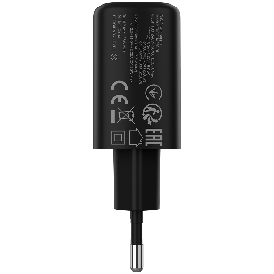 CANYON Ładowarka sieciowa OnCharge 250 25W 1xPD EU Czarna