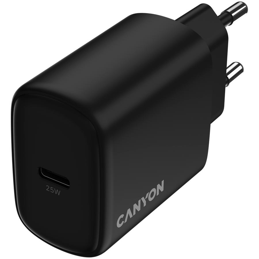 CANYON Ładowarka sieciowa OnCharge 250 25W 1xPD EU Czarna
