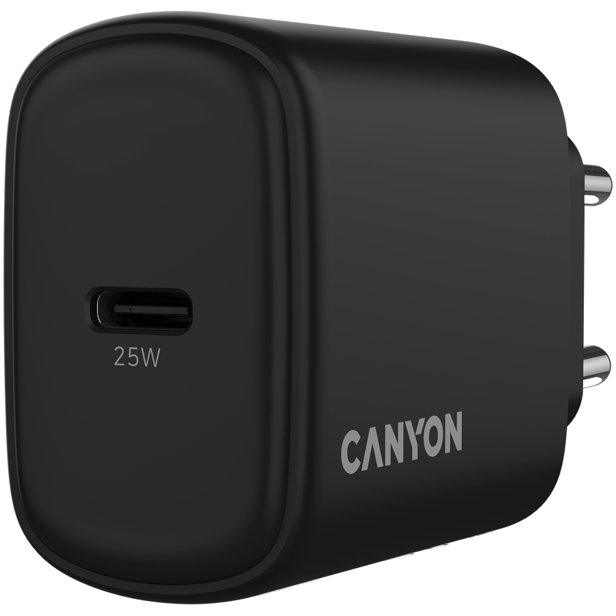 CANYON Ładowarka sieciowa OnCharge 250 25W 1xPD EU Czarna