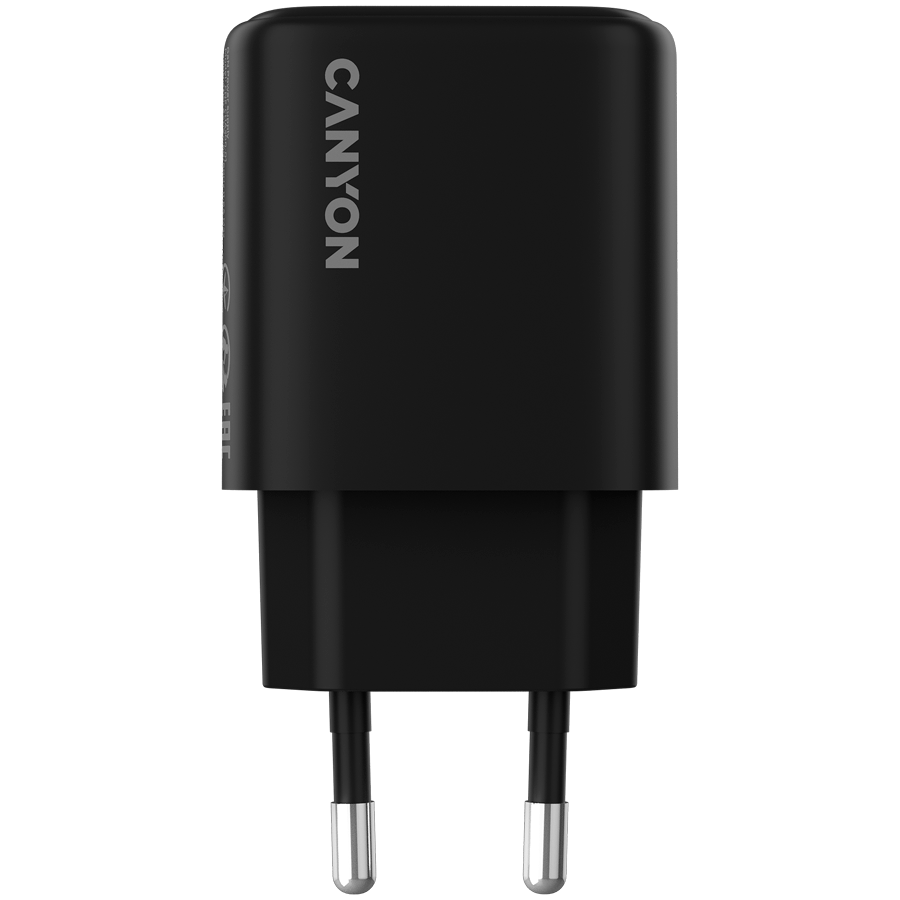 CANYON Ładowarka sieciowa OnCharge 200 20W 1xPD EU Czarna