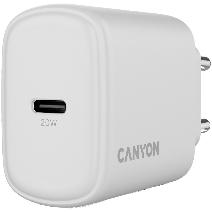 CANYON Ładowarka sieciowa OnCharge 200 20W 1xPD EU Biała