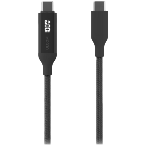 Ubiquiti UACC-Cable-USB-100W-1M-BK USB-C Cable with Charge Display, 100W max power output, 480 Mbps max data transfer rate (0.3 / 1 / 2 m length only)