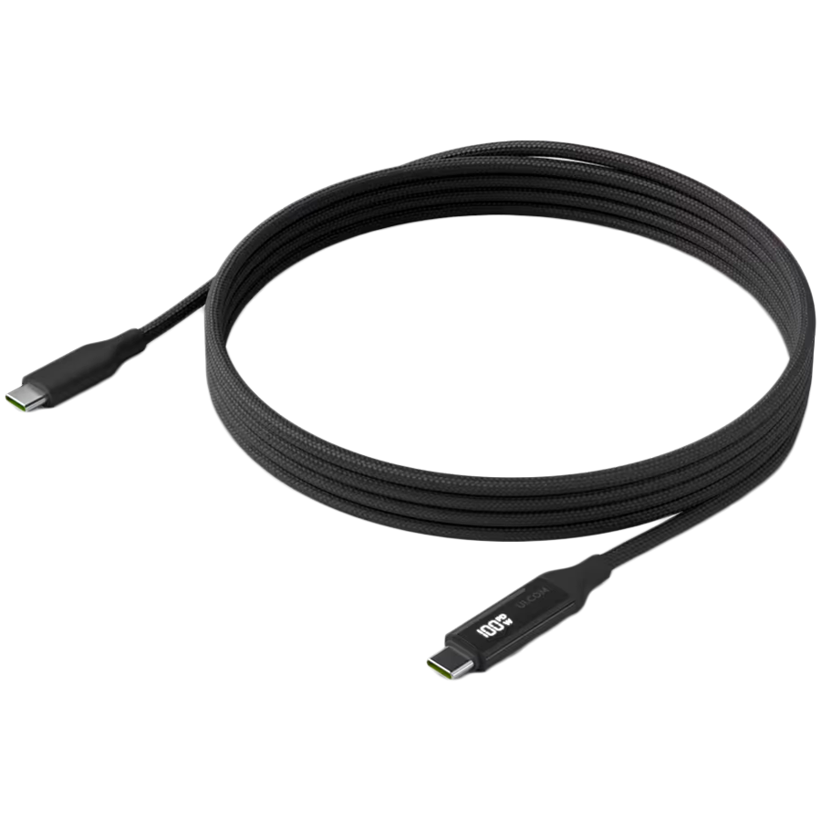 Ubiquiti UACC-Cable-USB-100W-2M-BK USB-C Cable with Charge Display, 100W max power output, 2m-1