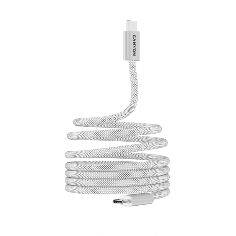 CANYON Kabel OnWire 60MG C-C 60W Magnes w oplocie 1m Biały-2