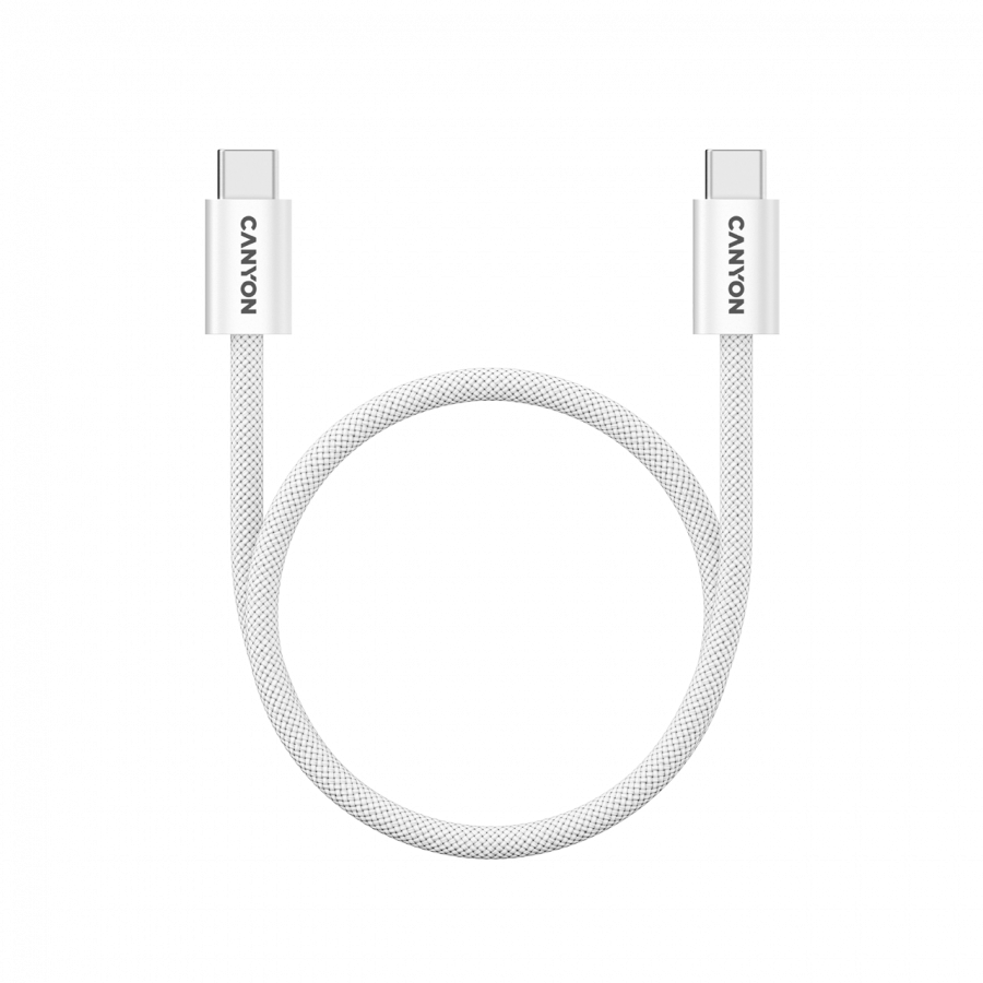 CANYON Kabel OnWire 60MG C-C 60W Magnes w oplocie 1m Biały-4