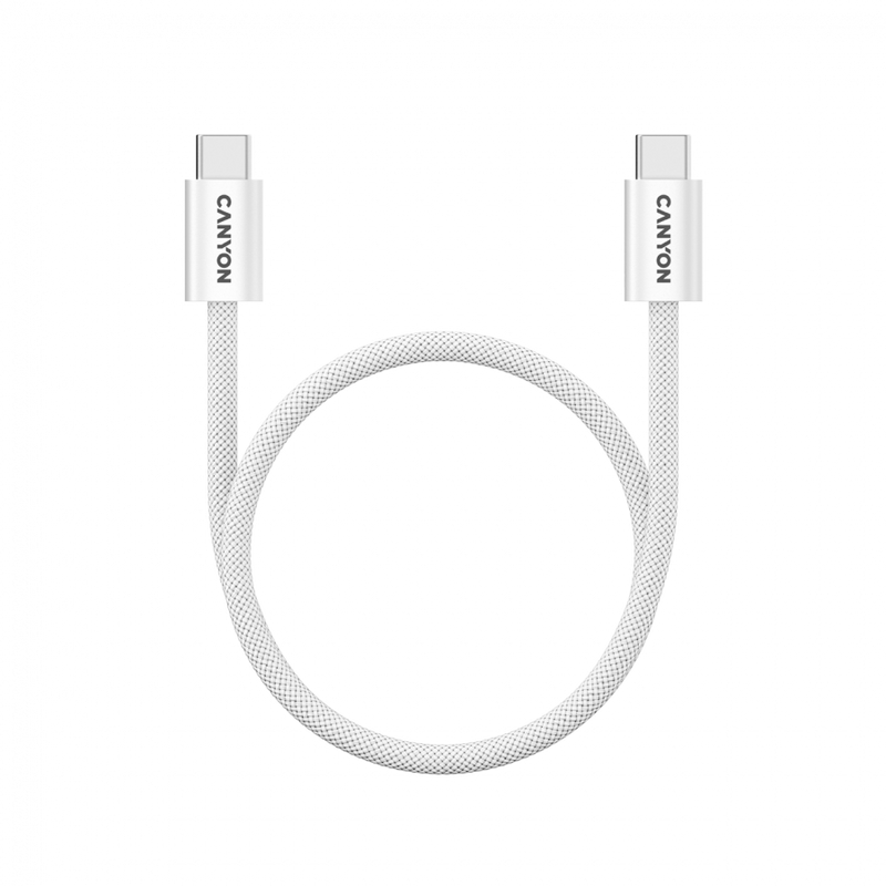 CANYON Kabel OnWire 60MG C-C 60W Magnes w oplocie 1m Biały-4