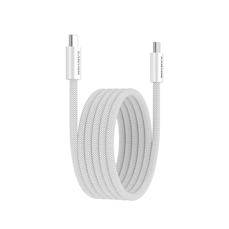 CANYON Kabel OnWire 60MG C-C 60W Magnes w oplocie 1m Biały-5