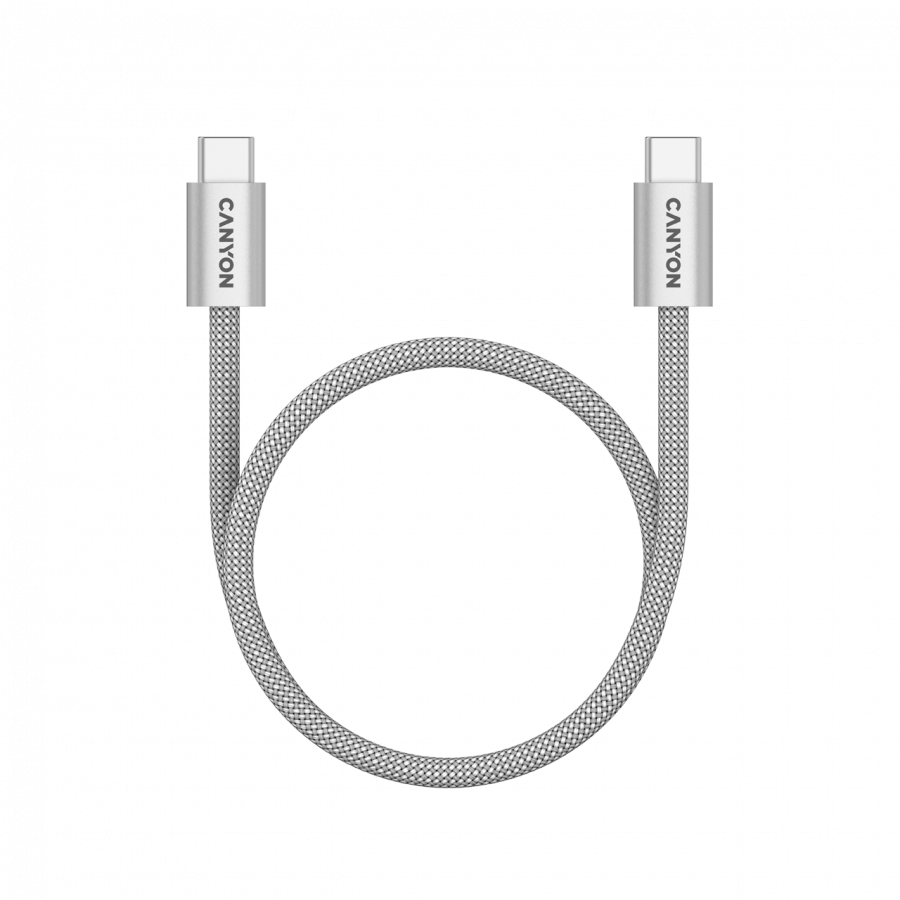 CANYON Kabel OnWire 60MG C-C 60W Magnes w oplocie 1m Szary