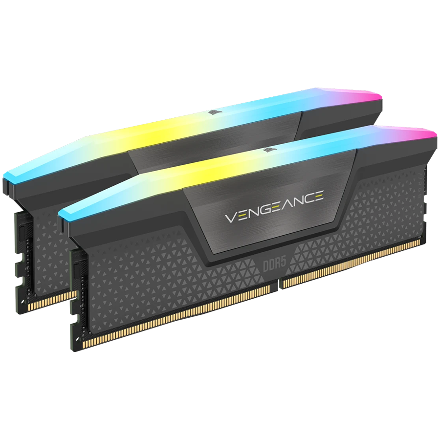 CORSAIR VENGEANCE RGB DDR5 32GB (2 x 16GB) DDR5 6400 CL36-48-48-104 1.35V XMP & EXPO - Grey-1