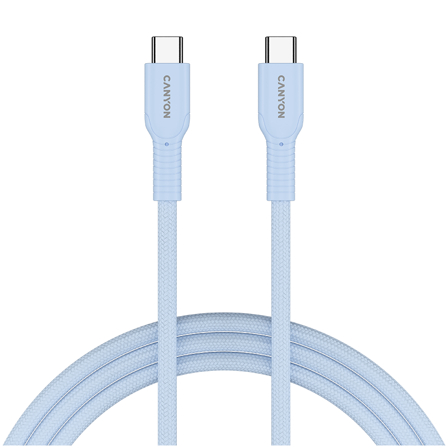 CANYON Kabel OnWire 60CL C-C 60W  w oplocie 1m Niebieski