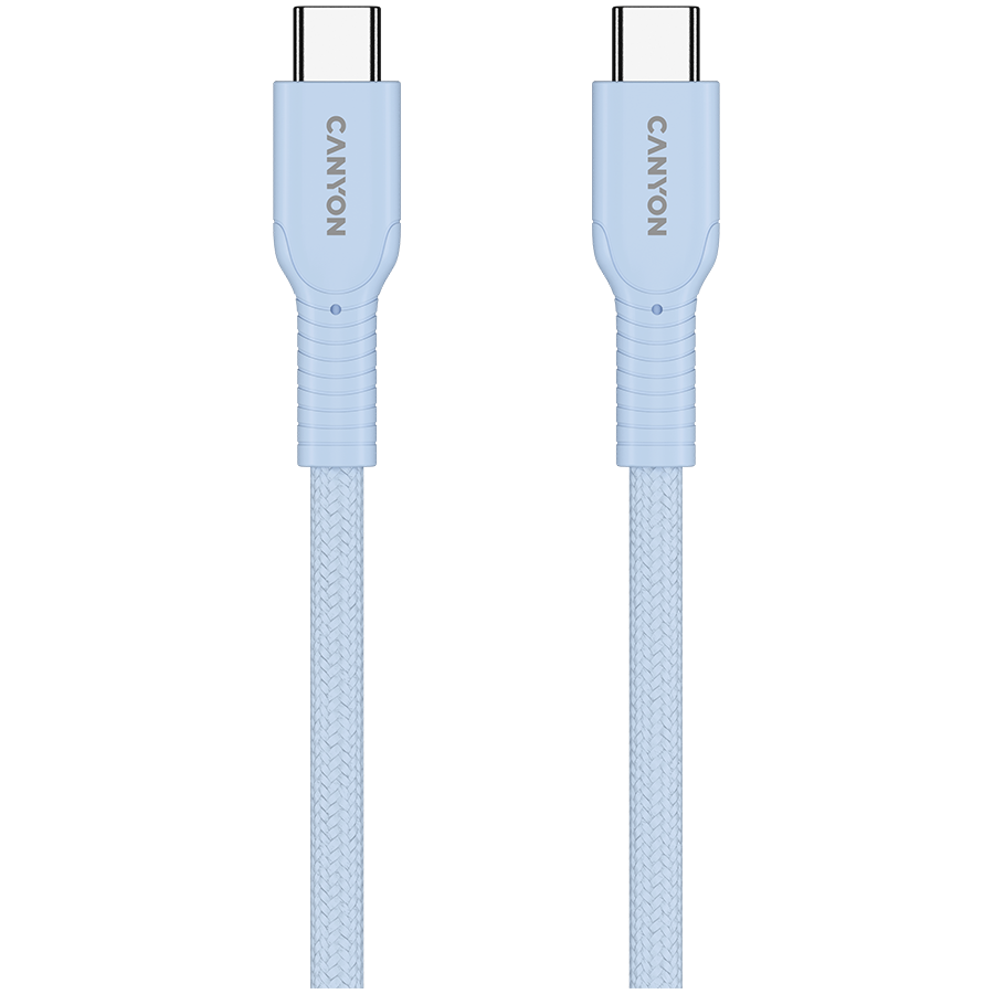 CANYON Kabel OnWire 60CL C-C 60W  w oplocie 1m Niebieski