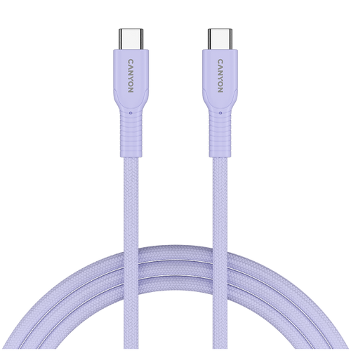 CANYON Kabel OnWire 60CL C-C 60W  w oplocie 1m Fioletowy