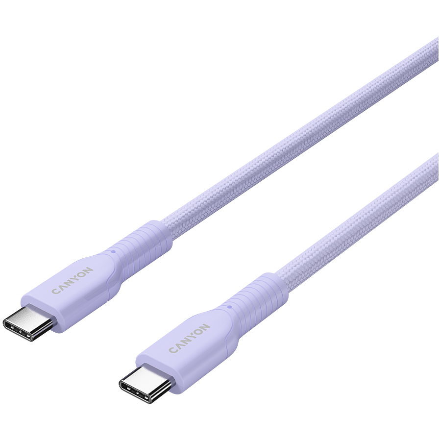 CANYON Kabel OnWire 60CL C-C 60W  w oplocie 1m Fioletowy