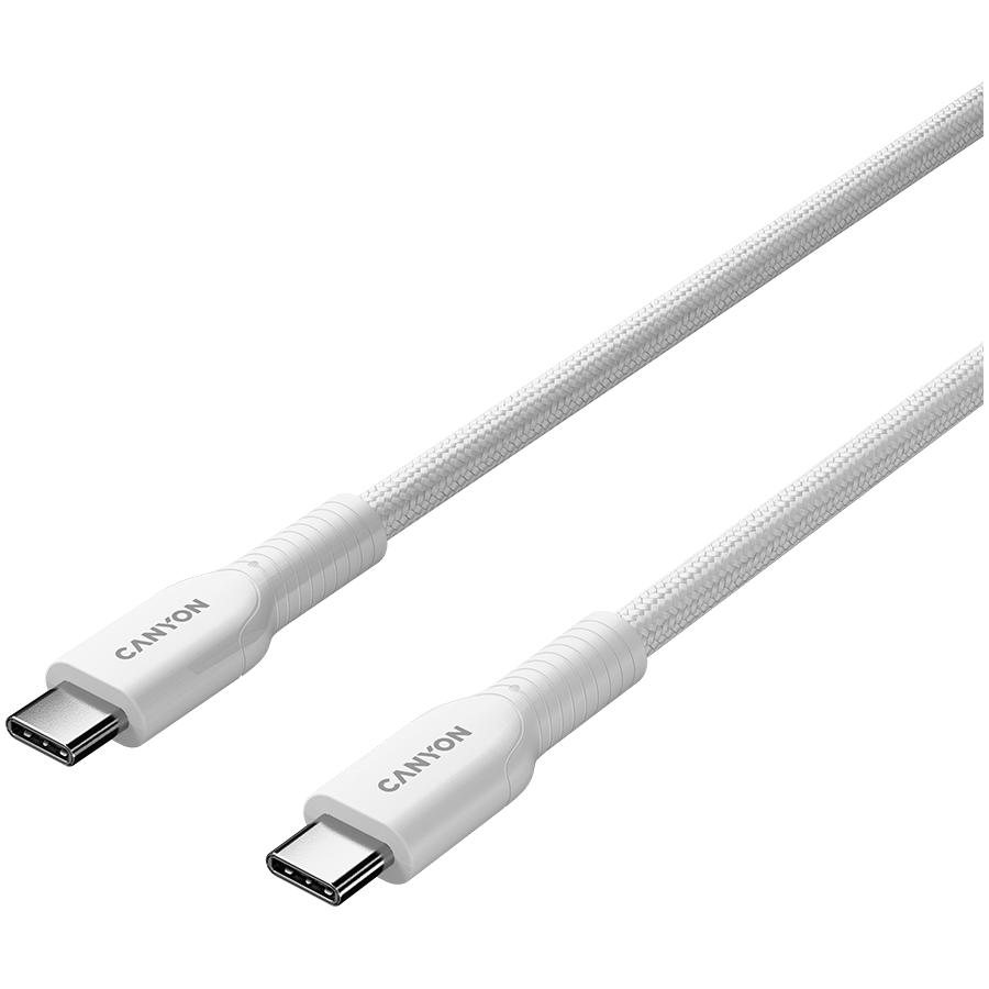 CANYON Kabel OnWire 60CL C-C 60W  w oplocie 1m Biały