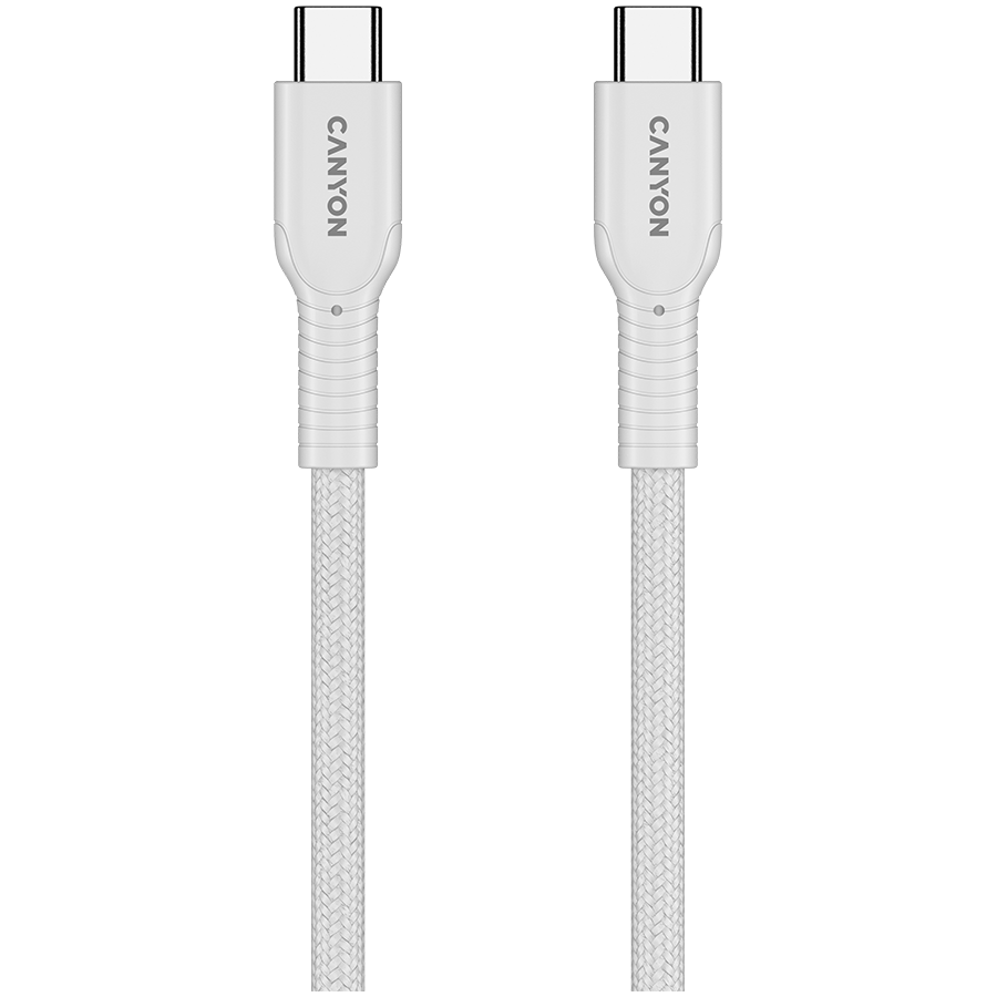CANYON Kabel OnWire 60CL C-C 60W  w oplocie 1m Biały