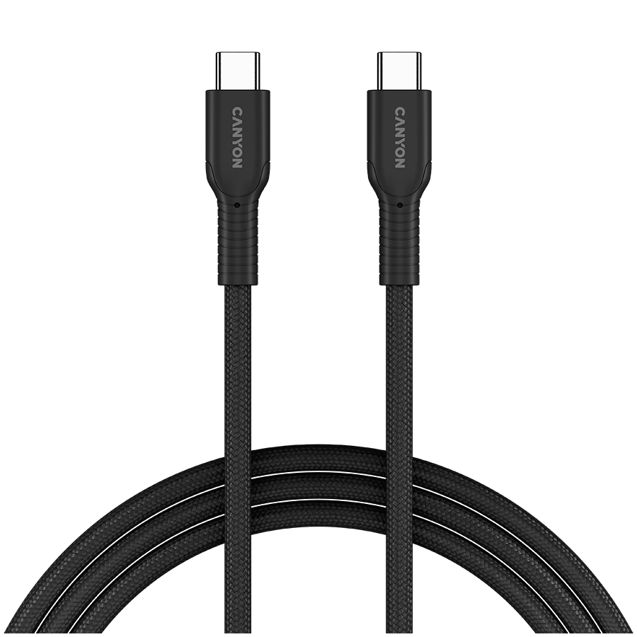 CANYON Kabel OnWire 60CL C-C 60W  w oplocie 1m Czarny