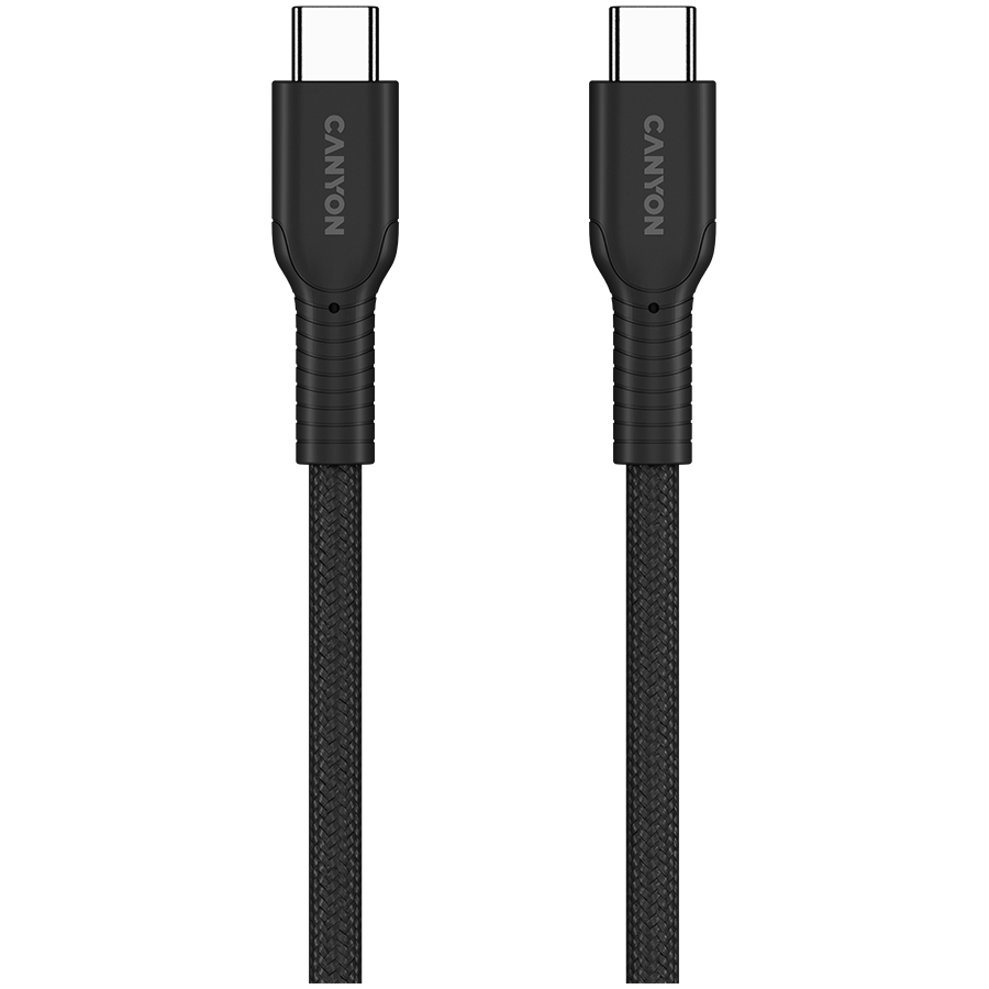CANYON Kabel OnWire 60CL C-C 60W  w oplocie 1m Czarny