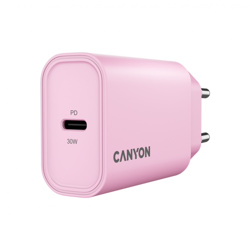 CANYON Ładowarka sieciowa OnCharge 30CL 30W 1xPD EU Różowa