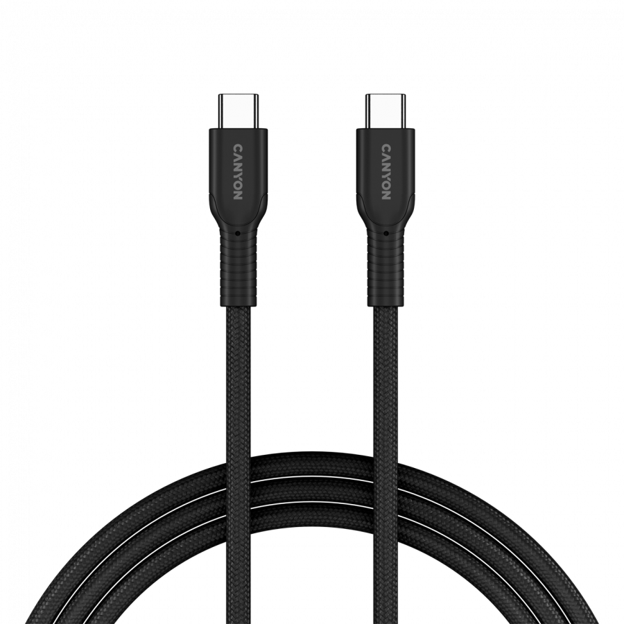 CANYON Kabel OnWire 60CL C-C 60W  w oplocie 1m Czarny