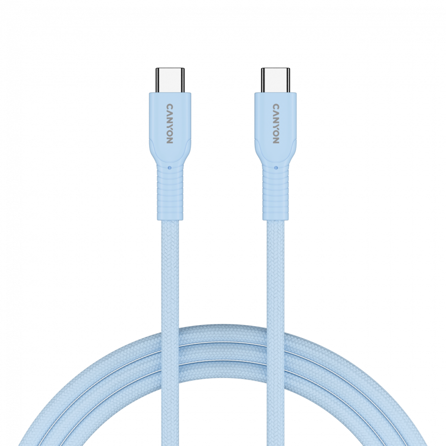 CANYON Kabel OnWire 60CL C-C 60W  w oplocie 1m Niebieski