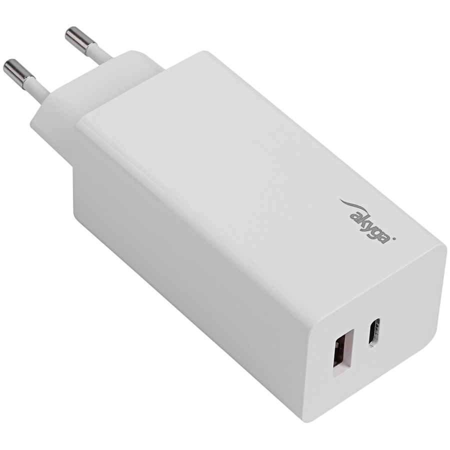 AKYGA Ładowarka sieciowa Akyga AK-CH-20 100W USB-C USB-A PD GaN 5-20V / 1.5-5A biała