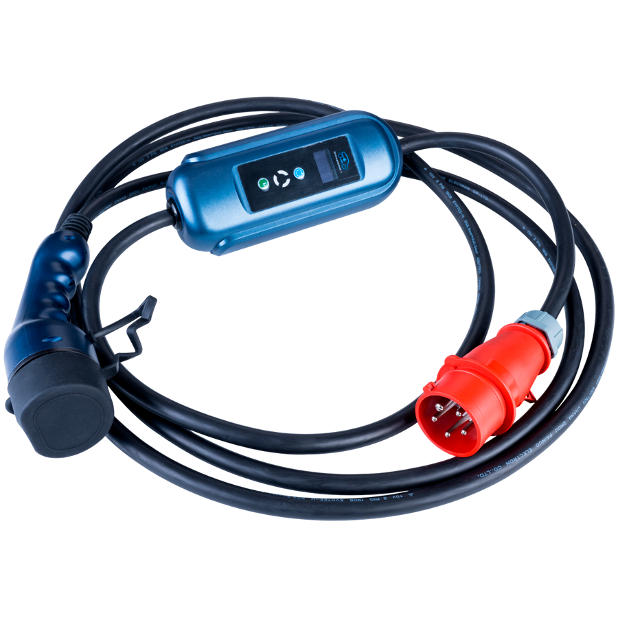 AKYGA Ładowarka do samochodów elektrycznych Akyga AK-EC-22 CEE 5pin Type2 LCD 3-fazy 32A 22kW 5m