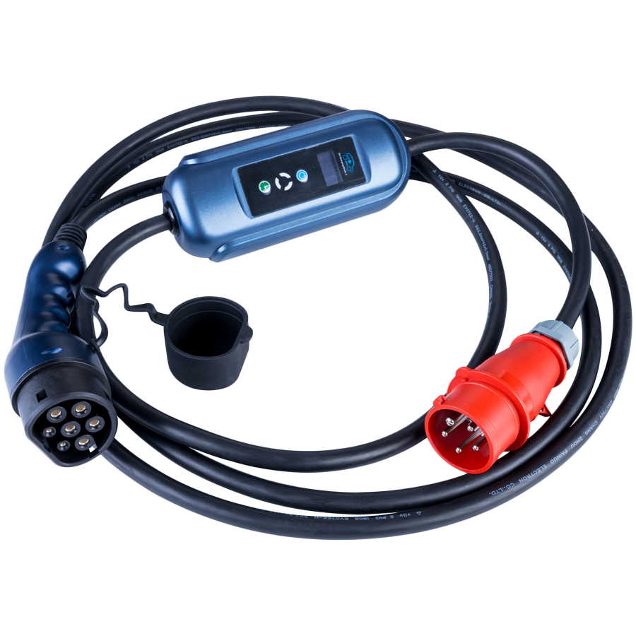 AKYGA Ładowarka do samochodów elektrycznych Akyga AK-EC-12 CEE 5pin Type2 LCD 3-fazy 16A 11kW 5m