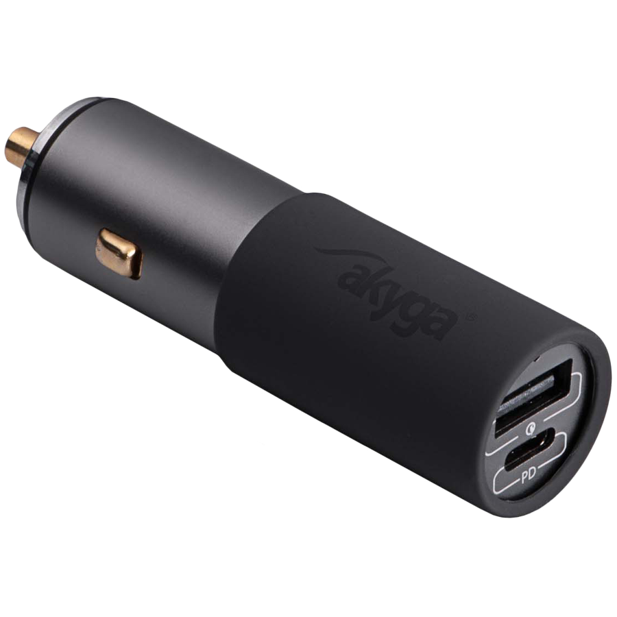AKYGA Ładowarka samochodowa Akyga AK-CH-26 100W USB-A + USB-C PD Quick Charge 3.0 5-20V / 1.5-5A  szary-1