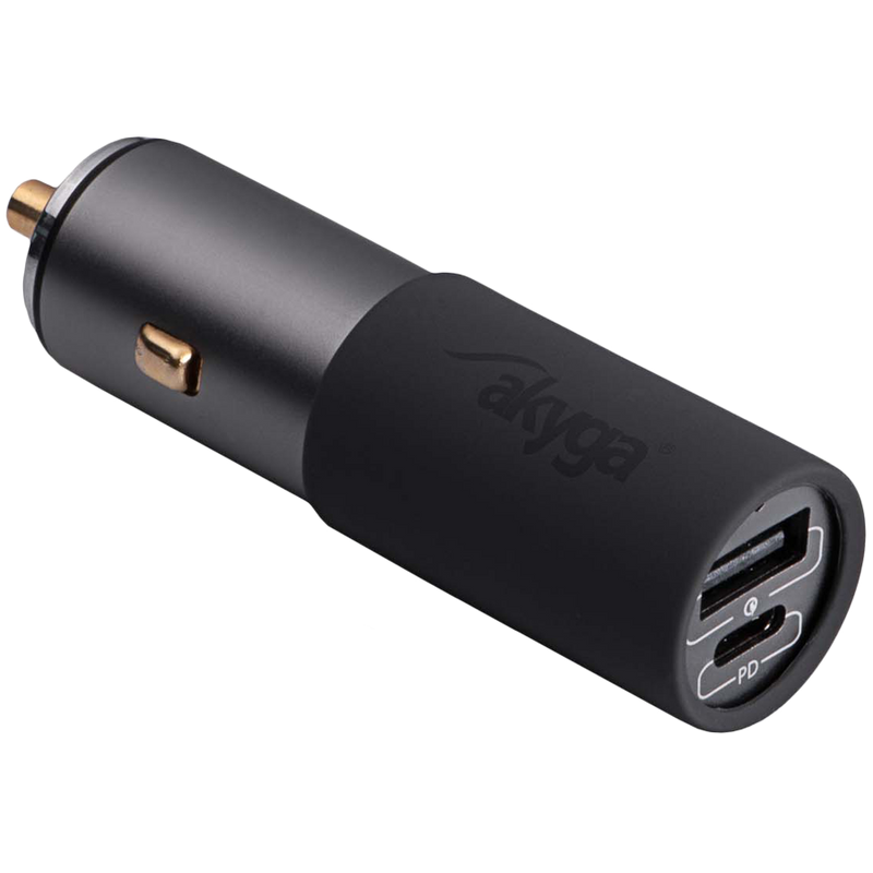AKYGA Ładowarka samochodowa Akyga AK-CH-26 100W USB-A + USB-C PD Quick Charge 3.0 5-20V / 1.5-5A  szary-1