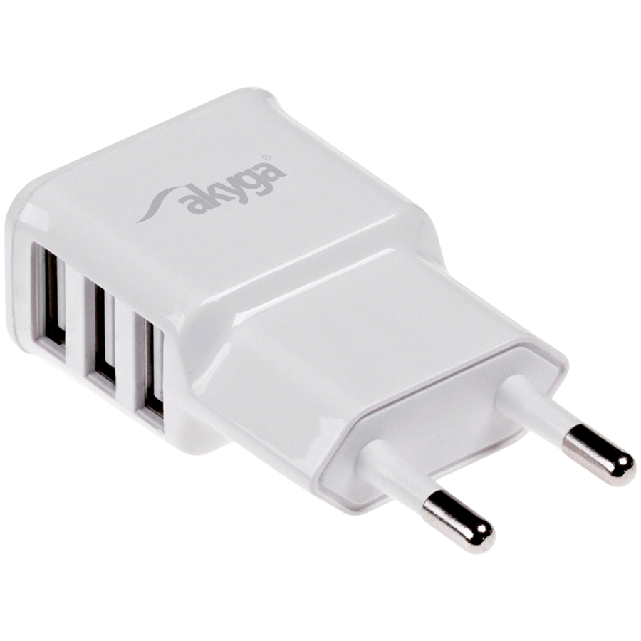 AKYGA Ładowarka sieciowa Akyga AK-CH-05 15W 3x USB-A 5V / 3.1A biała