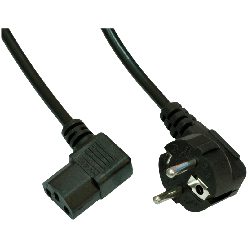 AKYGA Kabel zasilający kątowy Akyga AK-PC-02A CCA 3x0.5mm² CEE 7/7 / IEC C13 1.5 m-3
