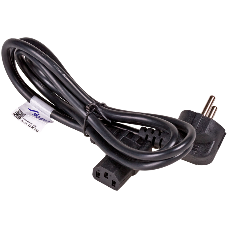 AKYGA Kabel zasilający kątowy Akyga AK-PC-02A CCA 3x0.5mm² CEE 7/7 / IEC C13 1.5 m-2