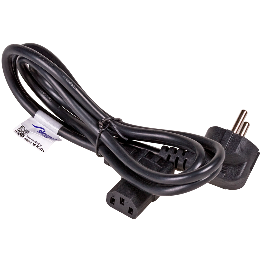 AKYGA Kabel zasilający kątowy Akyga AK-PC-02A CCA 3x0.5mm² CEE 7/7 / IEC C13 1.5 m-4